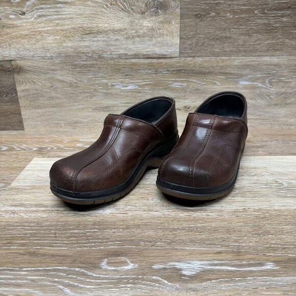 Dansko Sport Brown Leather Slip On Clogs Women's Size EU 36 - Picture 1 of 7